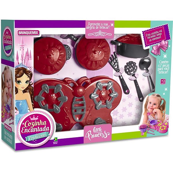 Brincando de casinha cozinha encantada princesas me - brinquemix (unidade)