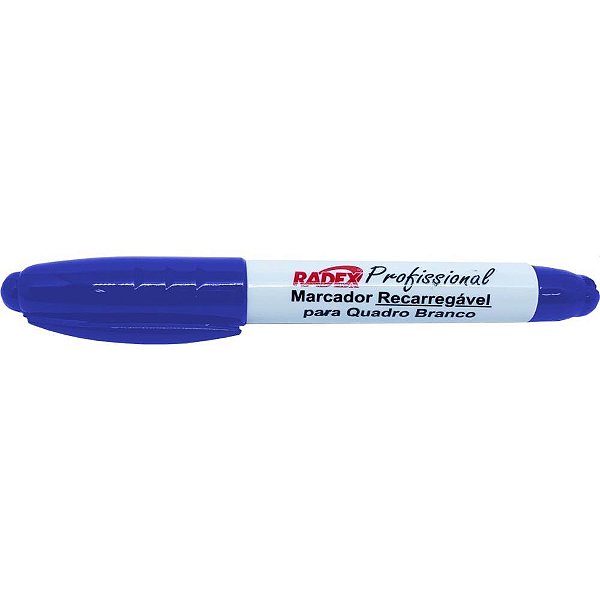 Pincel quadro branco recarregavel azul - radex (cx.c/12)