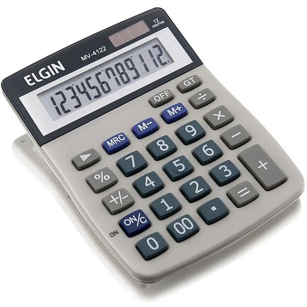 Calculadora de mesa 12 dig. visor lcd sol/bat.g10 - elgin (unidade)