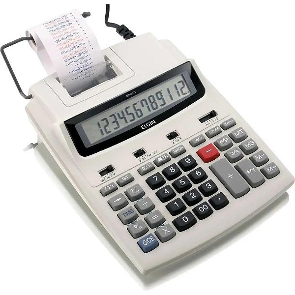 Calculadora de impressao 12 dig. bob.58mm bivolt cinza - elgin (unidade)