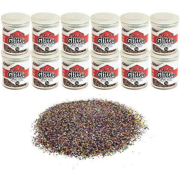Glitter pvc multicor potes 3g. - honey (pct.c/12)