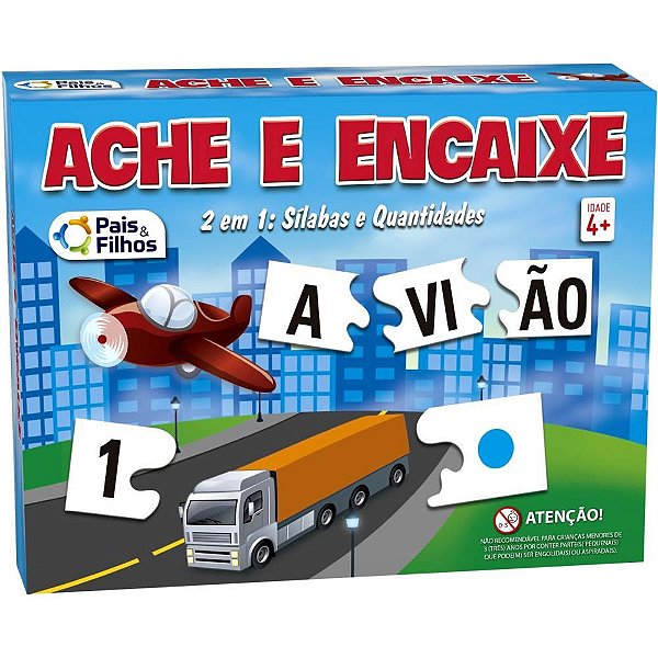 Jogo diverso ache e encaixe 2em1 - pais e filhos (unidade)