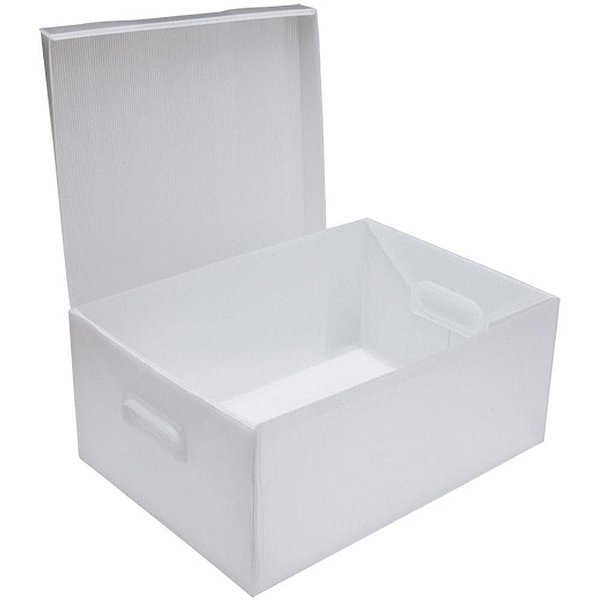Caixa organizadora novaonda cristal md 37x28x21 - polibras (unidade)