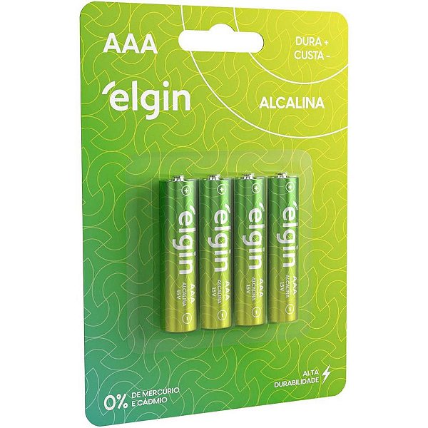 Pilha alcalina palito aaa 10blistersx4unids. - elgin (caixa)