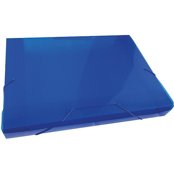 Pasta aba elastica plastica oficio 30mm azul - acp (pct.c/10)