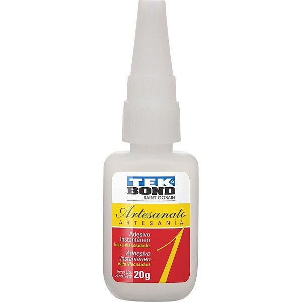 Cola adesivo instantaneo artesanato 1 20g - tekbond (cx.c/10)