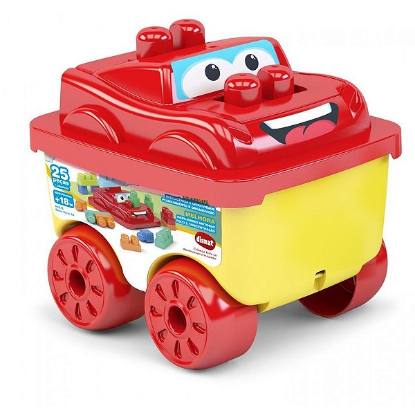 Brinquedo para montar bloco racer 55 25pecas - dismat (unidade)