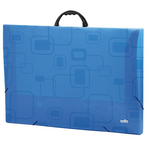 Maleta plastica com alca dellofine a3 azul - dello (unidade)