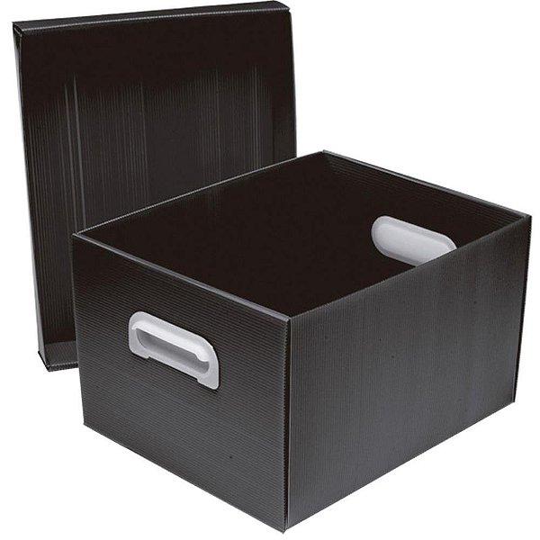 Caixa organizadora the best box m 370x280x212 pt - polibras (unidade)