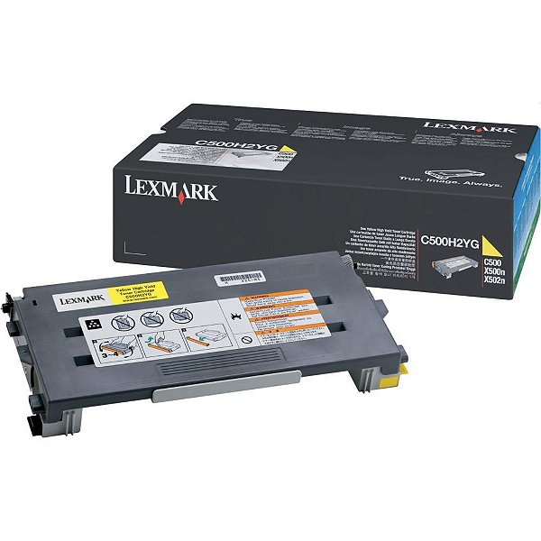 Cartucho de toner orig.lexmark c500h2yg amarelo c500 - lexmark (unidade)