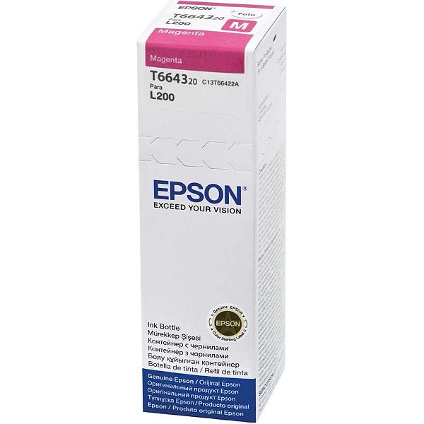 Refil de tinta epson 664 magenta 70 ml. - epson (unidade)