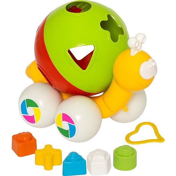 Brinquedo educativo caracol c/blocos - merco toys (unidade)