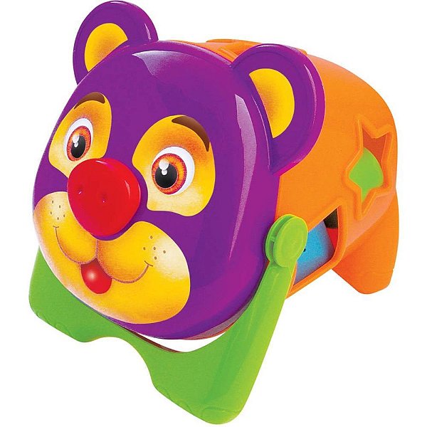 Brinquedo educativo urso tomy c/blocos - merco toys (unidade)