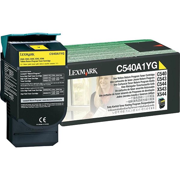 Cartucho de toner orig.lexmark c540a1yg amarelo c540/c543/544 - lexmark (unidade)