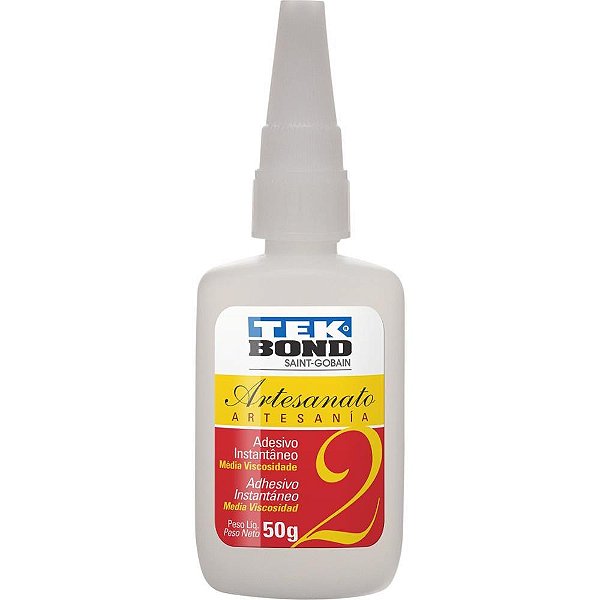 Cola adesivo instantaneo artesanato 2 50g - tekbond (cx.c/10)