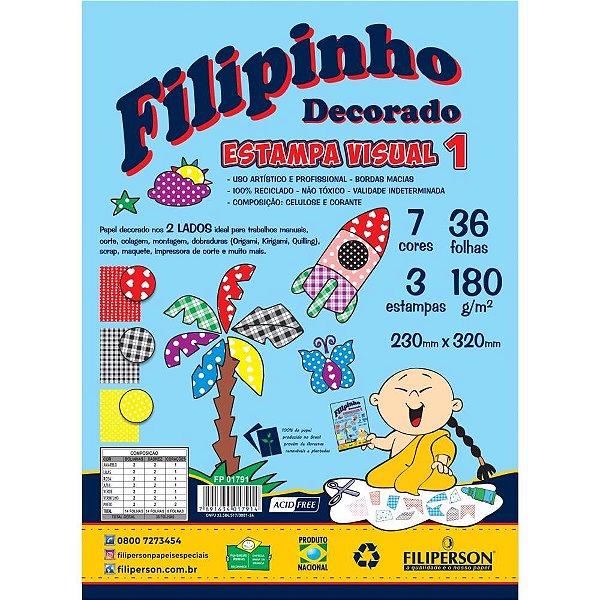 Bloco para educacao artistica textura 1 decorado a4 180g 36f - filiperson (pacote)