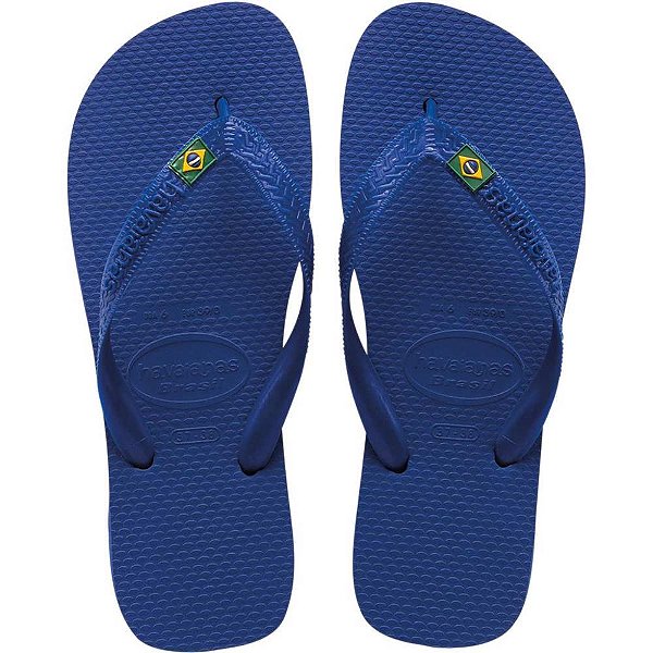 Chinelo havaianas unissex brasil 37/8 azul naval - havaianas (par)