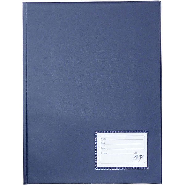 Pasta catalogo oficio 20 env. medios azul - acp (pct.c/03)