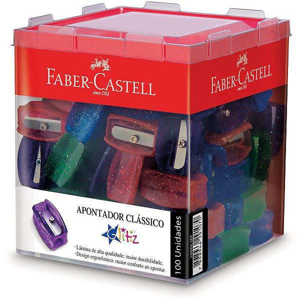 Apontador sem deposito simples glitz - faber-castell (dp.c/100)