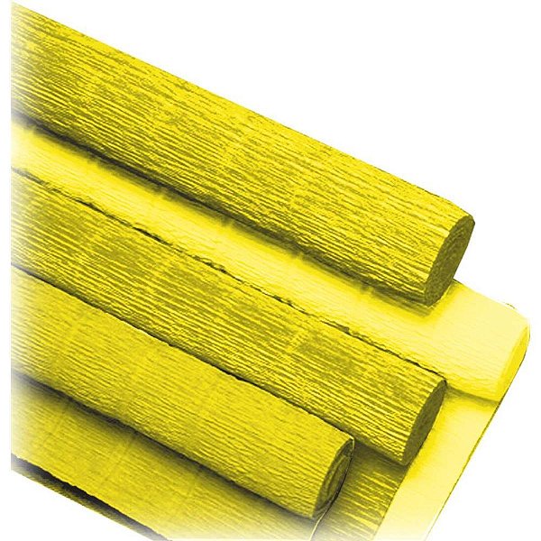 Papel crepom super crepe 48cmx2,50m liso amarelo - v.m.p. (cx.c/06)