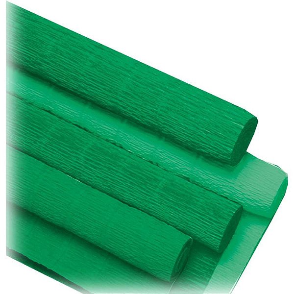 Papel crepom super crepe 48cmx2,50m liso verde bandeira - v.m.p. (cx.c/06)