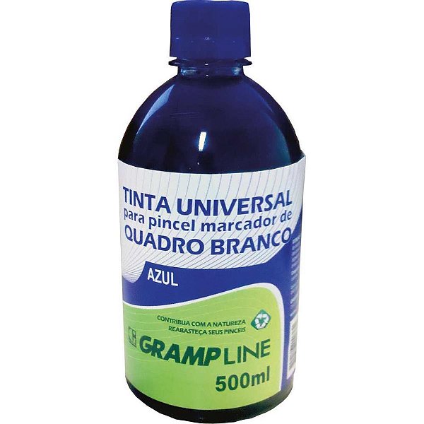 Tinta marcador quadro branco reabastecedor 500ml azul - gramp line (unidade)