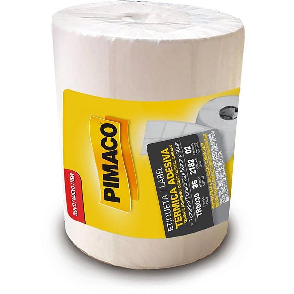 Etiqueta adesiva termica 50mmx30mm c/2182 etiq. - pimaco (rolo)