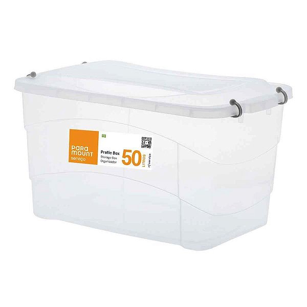 Caixa plastica multiuso pratic box 50l 59x38x34cm. - paramount (unidade)