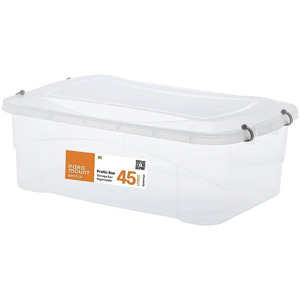 Caixa plastica multiuso pratic box 45l 66x44x21cm. - paramount (unidade)