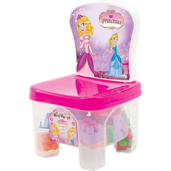 Brinquedo para montar kidverte princesas c/28 blocos - big star (kit)