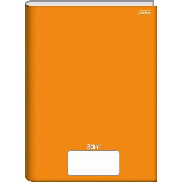 Caderno brochura 1/4 capa dura stiff 48 folhas laranja - jandaia (pct.c/10)