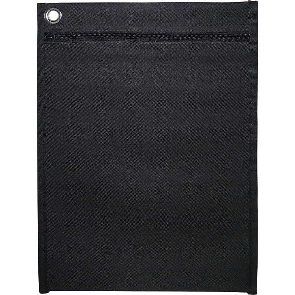 Pasta malote nylon 25x35cm preta vertical - reflex (pct.c/03)