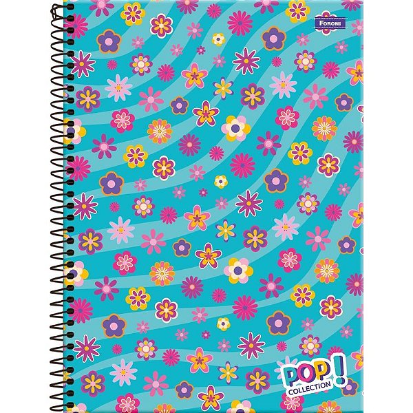 Caderno 10x1 capa dura pop collection 200 folhas - foroni (pct.c/04)