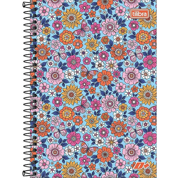 Caderno espiral 1/4 capa dura d+ 96 folhas masculino - tilibra (pct.c/04)