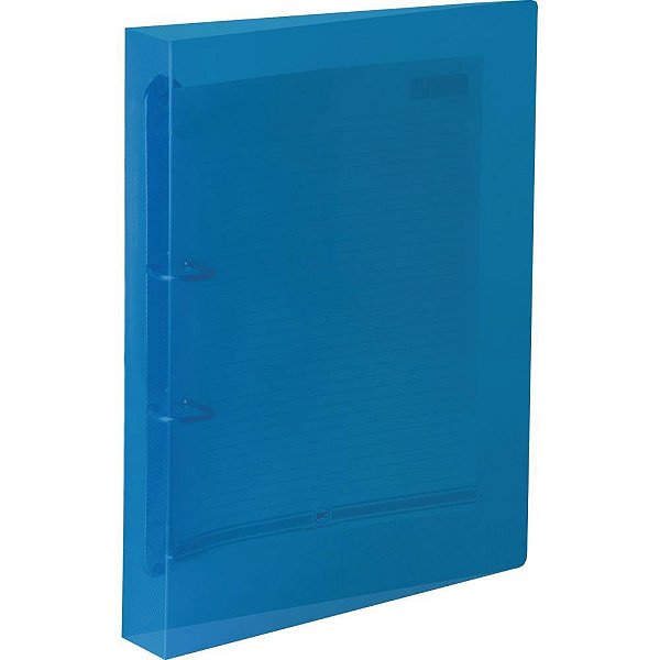 Fichario de pvc azul 2 argolas 26,5 x 34,5 cm - dac (unidade)