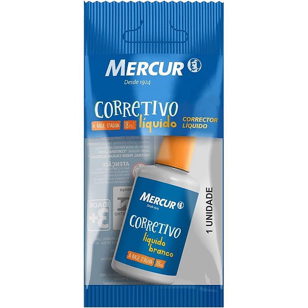 Corretivo 18ml branco - mercur (bl.c/01)