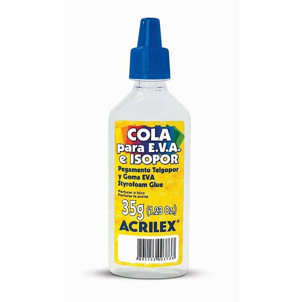Cola para isopor isopor e eva 35g - acrilex (pct.c/12)