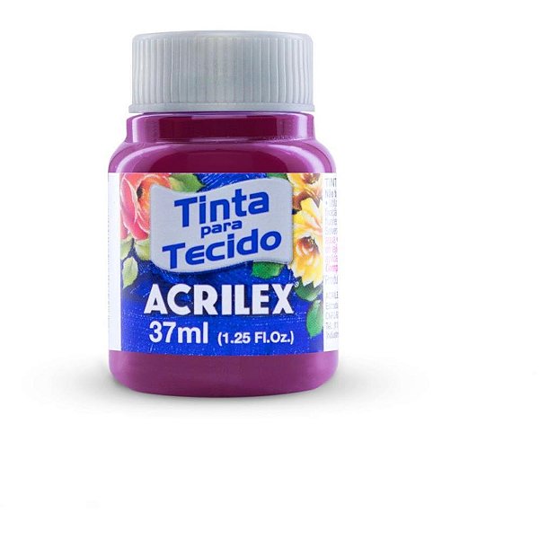 Tinta para tecido fosca 37ml uva - acrilex (duzia)