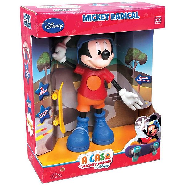 Boneco e personagem mickey radical c/som 31cm. - elka (unidade)