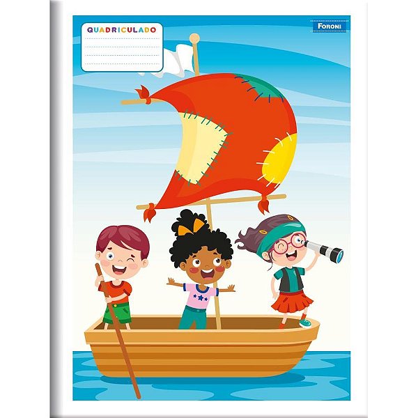 Caderno quadriculado 1/4 1x1cm 40f brochura flexivel - foroni (pct.c/20)