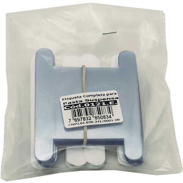 Visor para pasta suspensa etiqueta branca c/50un. - dello (pacote)