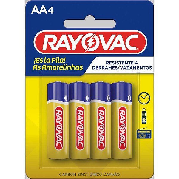 Pilha zinco pequena aa 48blisters x 4unid. - rayovac (caixa)