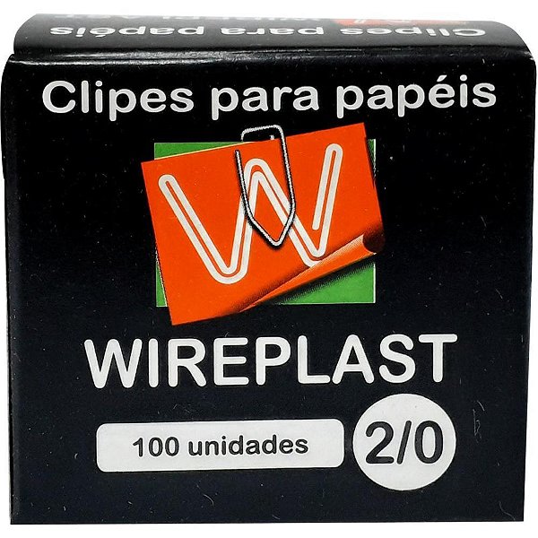 Clipe galvanizado aco 2/0 100 unidades - wireplast (pct.c/10)
