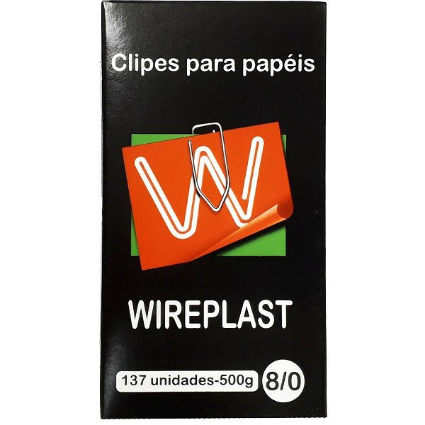 Clipe galvanizado aco 8/0 500g - wireplast (caixa)