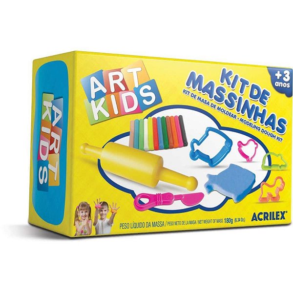 Massa para modelar criativa art kids 2 180g.c/moldes - acrilex (unidade)