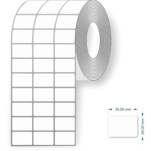 Etiqueta para codigo de barras couche 34x23x30m 3carreiras - grespan (rolo)