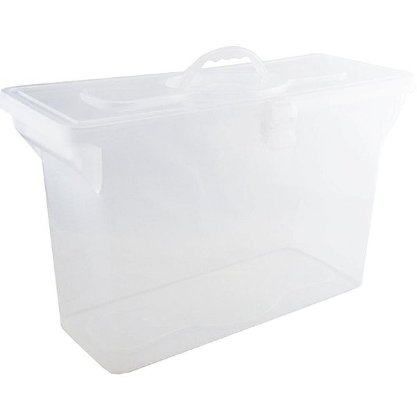 Maleta plastica com alca organizadora s/pasta cristal - dello (unidade)