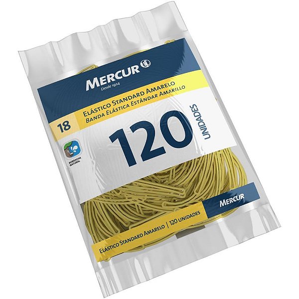 Elastico amarelo n.18 standard 120pcs - mercur (unidade)