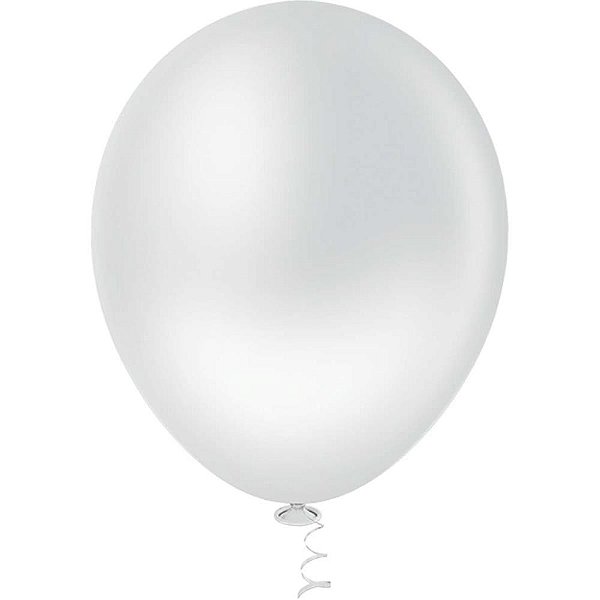 Balao 9 liso branco gran festa - riberball (pct.c/50)