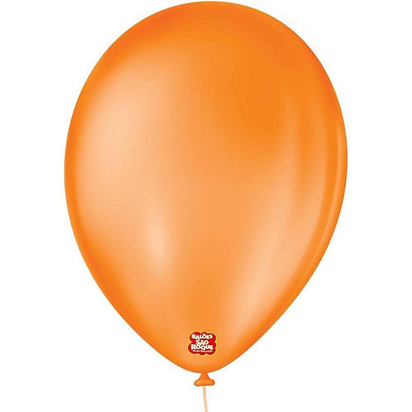 Balao 9 liso laranja mandarim - sao roque (pct.c/50)